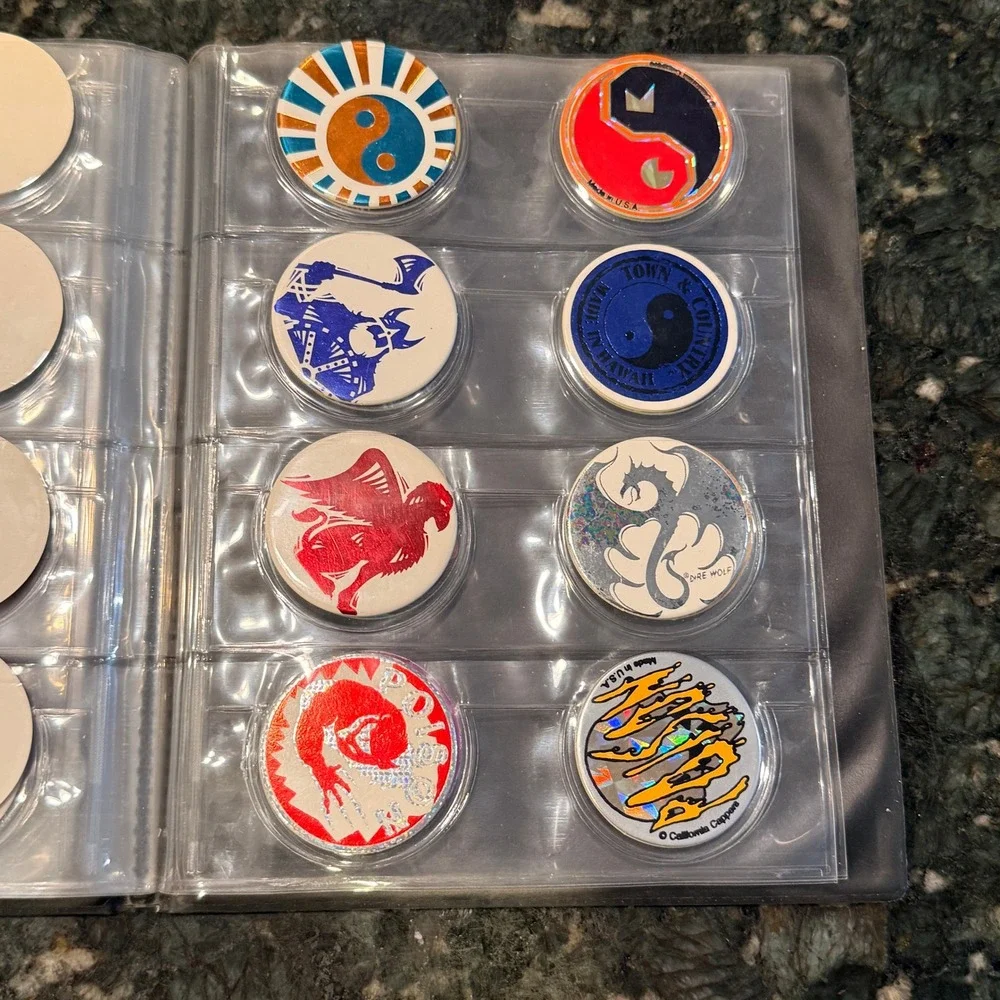 Vintage Ultra Pro Cap Binder Pog Collection Poison 8-Ball Slammers Lot 90s Toy